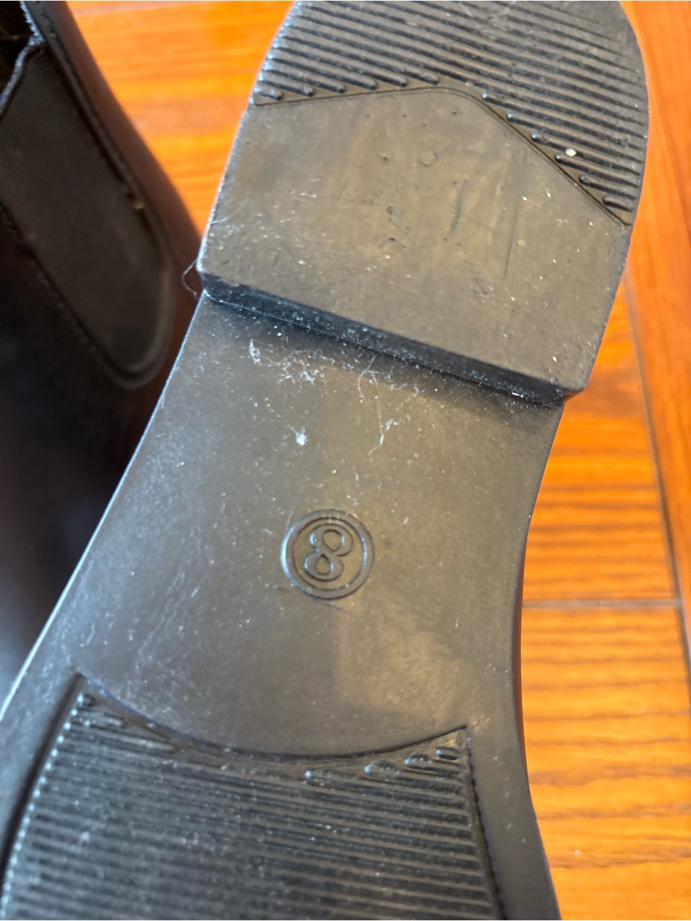 Black Chelsea-Style Ankle Rain Boots - Picture 7 of 8